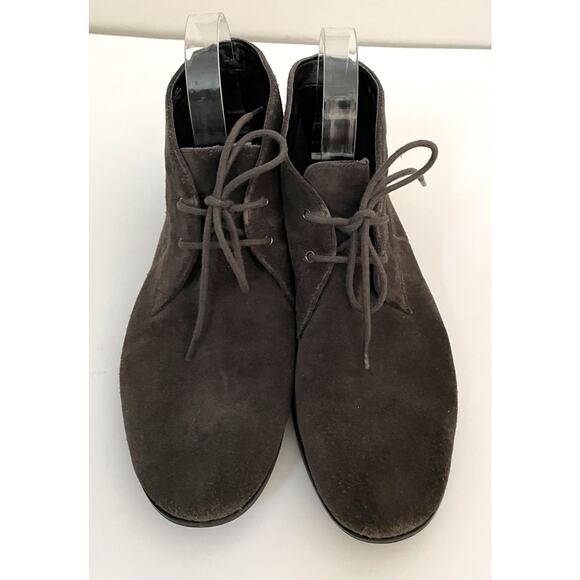 Franco Sarto Suede Leather Bootie Boots Dark Gray Size 8 - Picture 2 of 8